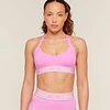 LIGHT SUPPORT HALTER NECK LOGO SPORTS BRA