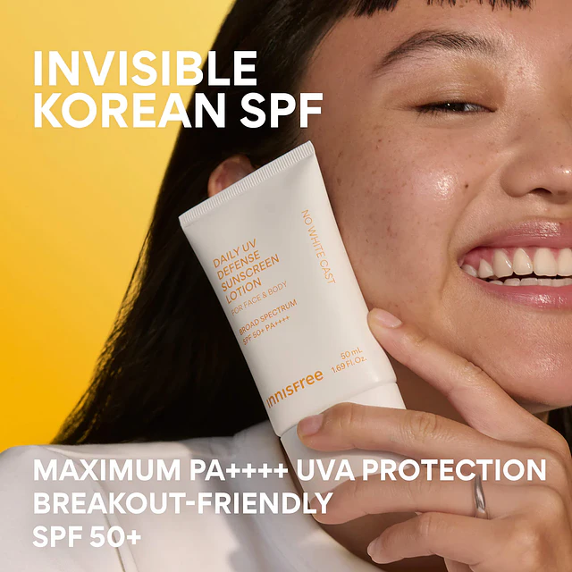 Daily UV Invisible Korean Sunscreen Lotion SPF 50+ PA++++ for Face & Body