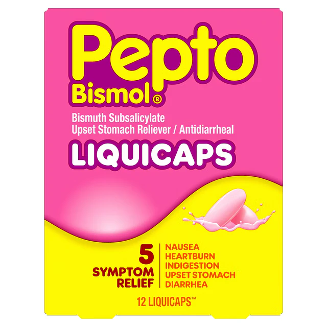 Pepto 5 Symptom Stomach Relief Liquicaps