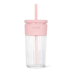Ello Ava 18oz Straw Tumbler Pink