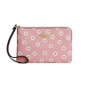 Corner Zip Wristlet With Floral Print Pink Multi 
