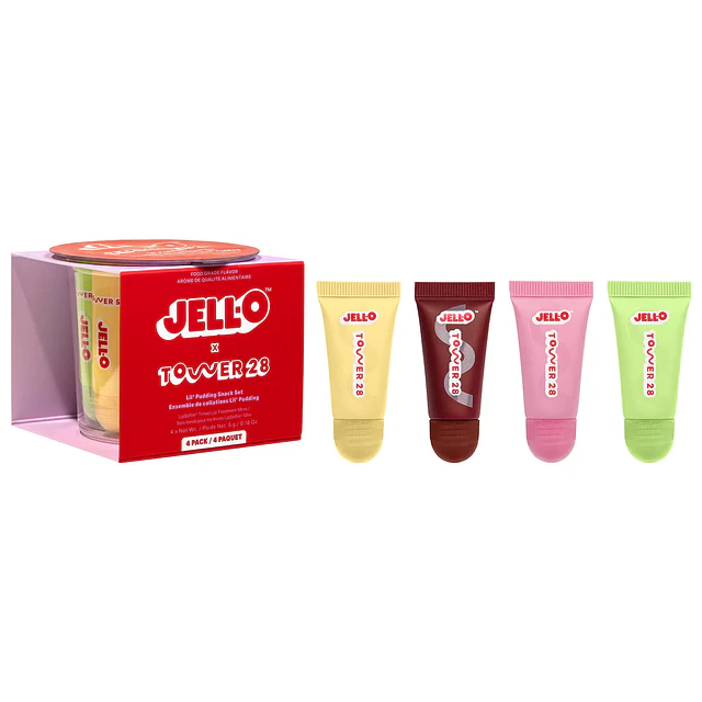 JELL-O™  X TOWER 28 Lil' Pudding Mini Lip Softie Gift Set