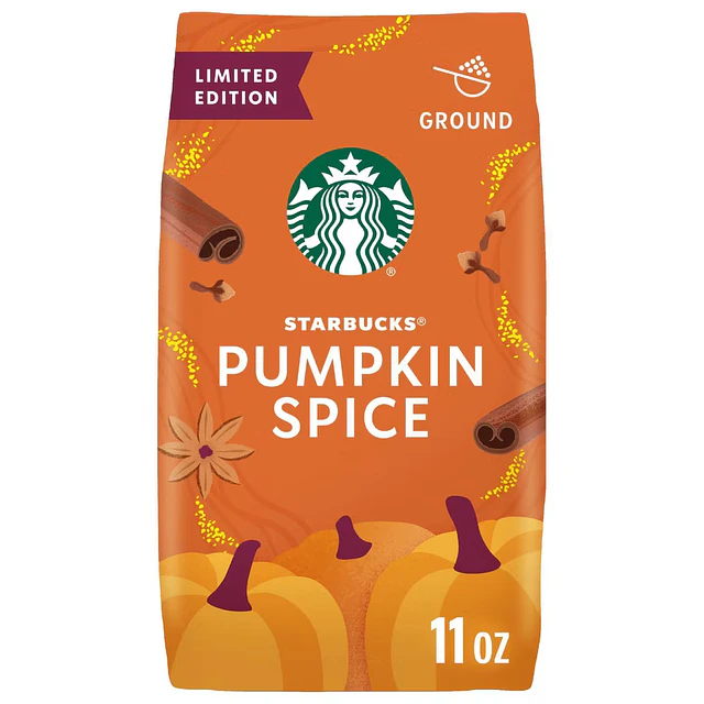 Starbucks Pumpkin Spice Light Roast Ground Coffee 