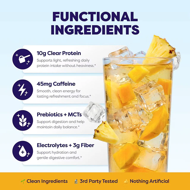 Javvy Mango Pineapple Clear Protein Refreshers 