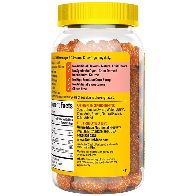 Kids First Vitamin C Gummies for Immune Support