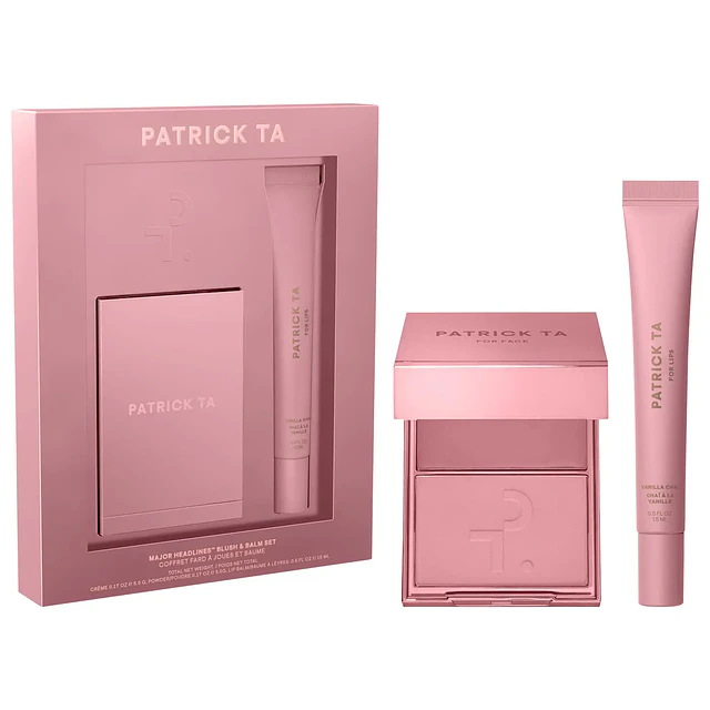 Major Headlines Double-Take Crème & Powder Blush Duo & Lip Balm Makeup Gift Set