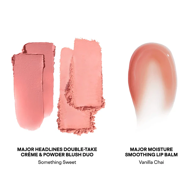 Major Headlines Double-Take Crème & Powder Blush Duo & Lip Balm Makeup Gift Set