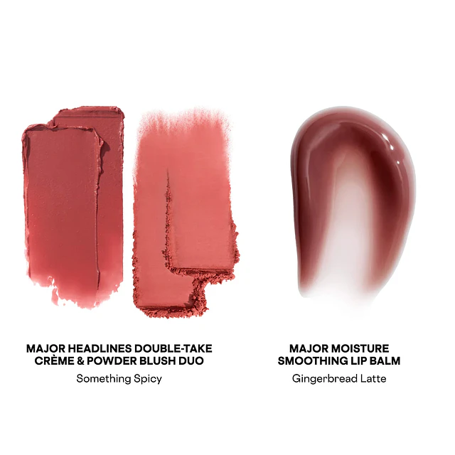 Major Headlines Double-Take Crème & Powder Blush Duo & Lip Balm Makeup Gift Set