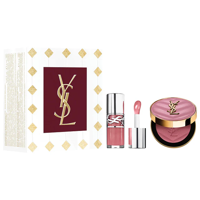 Iconic Pink Lip Gloss & Blush Gift Set