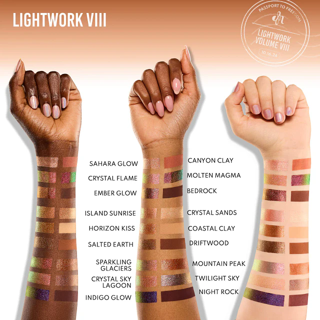 LIGHTWORK VIII Freedom Makeup Palette: Magnetic, Customizable, Stackable Palette for Eyes & Face