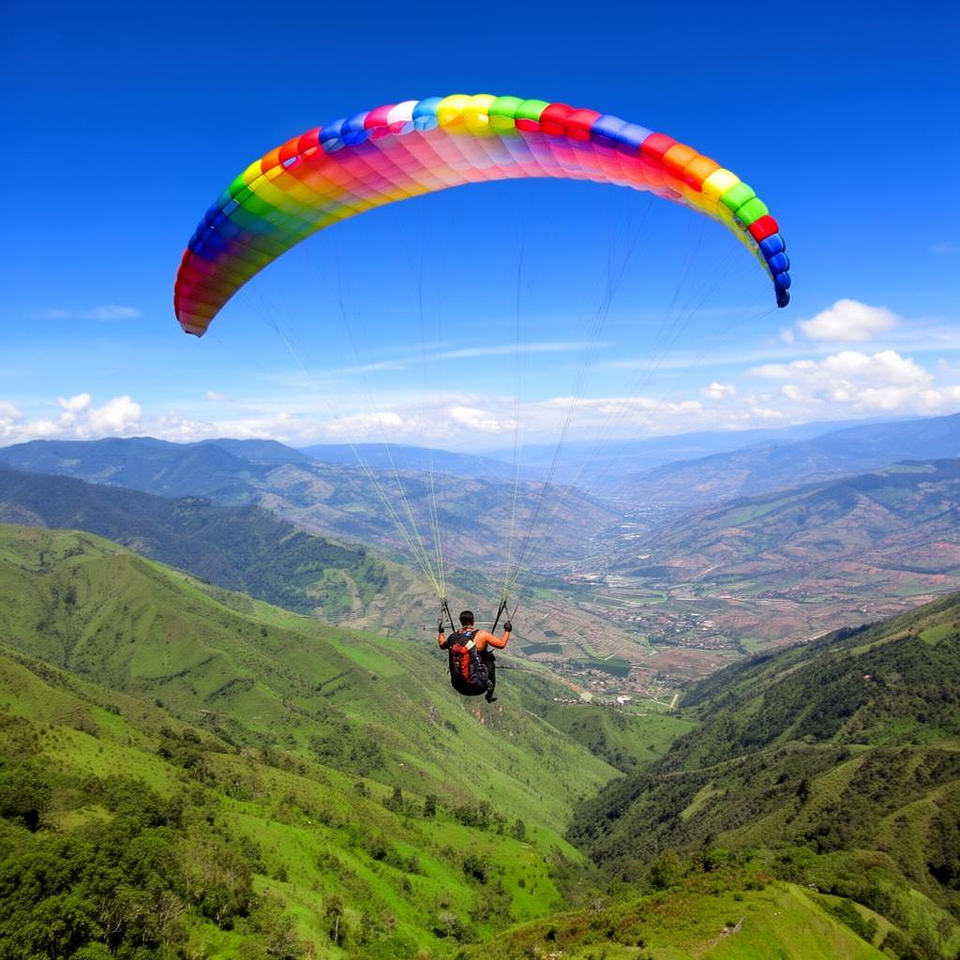 Vuelo en Parapente en Sopó 1