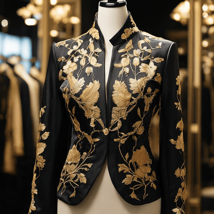 Imperial Silk Jacket with Gold Embroidery 1