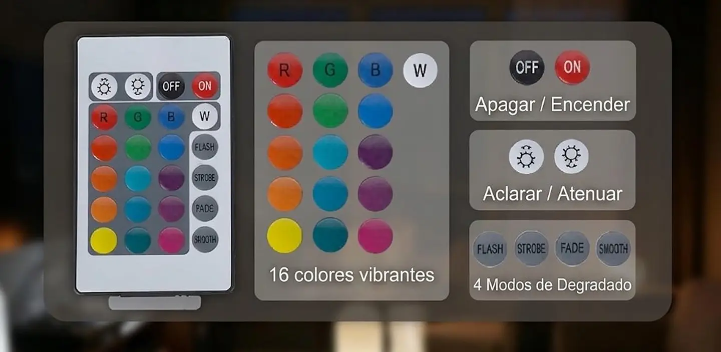 Lámpara LED MH001-RGB Multicolor para proyectos en impresión 3D 2
