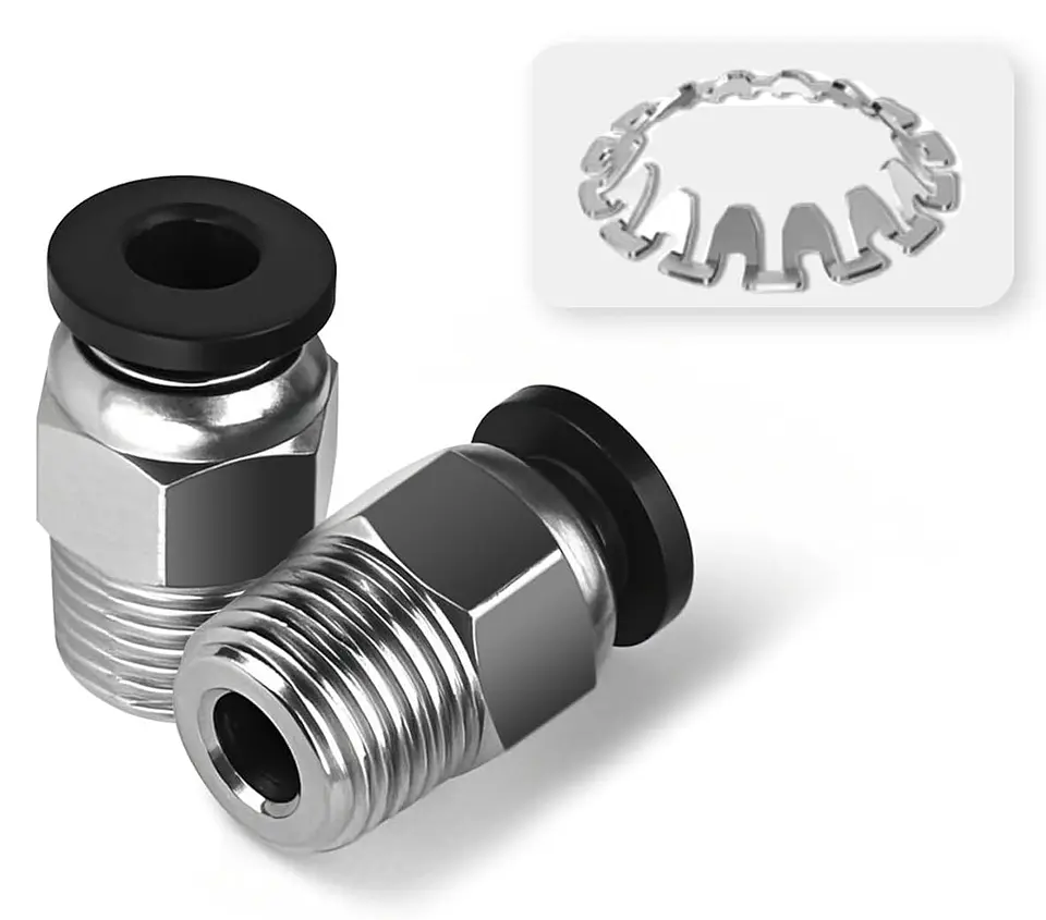 Conector neumático PC4-M10 para tubo de PTFE 1
