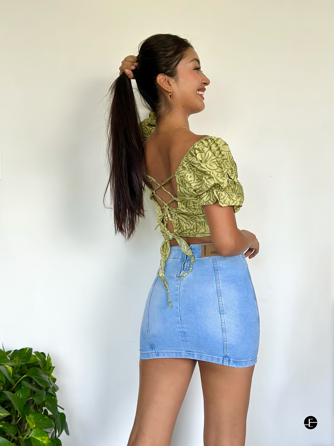 Mini Falda Clásica - Celeste  2