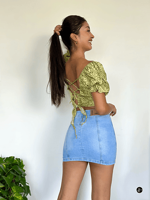 Mini Falda Clásica - Celeste 