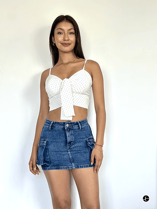 Falda Short Cargo 2 piezas - Azul 