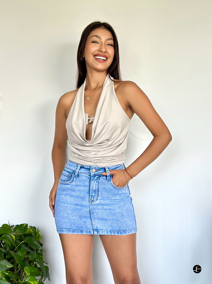 Falda Short Clásica 2 piezas - Celeste 1