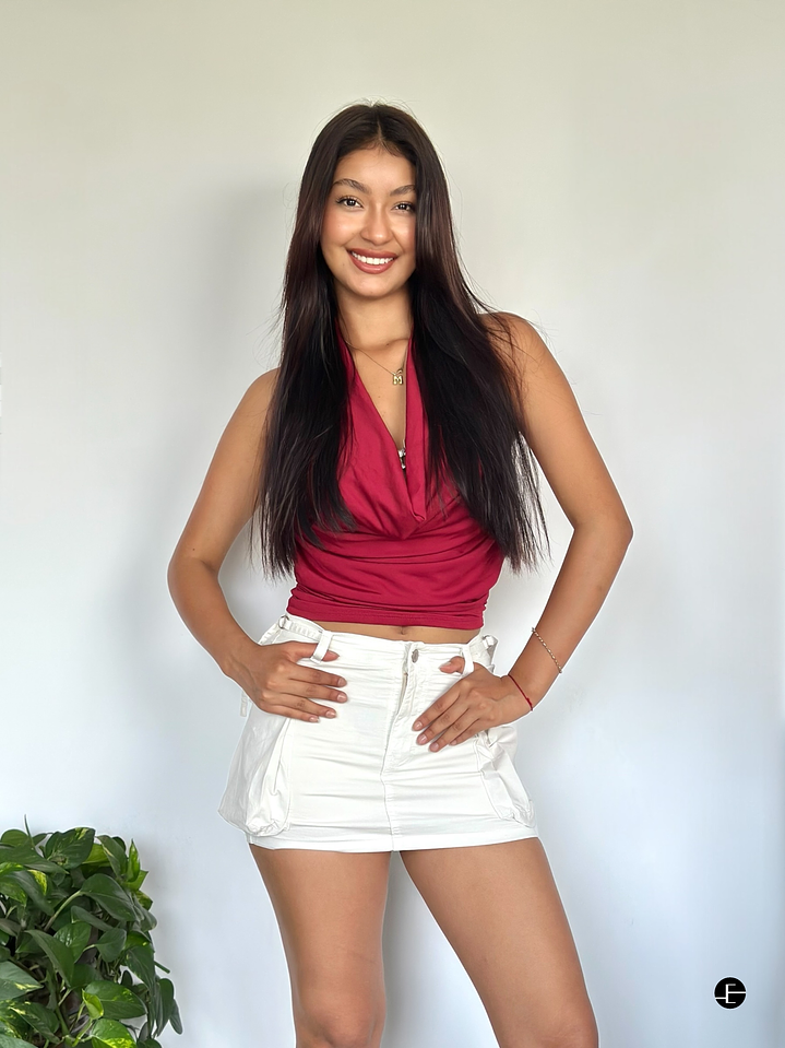 Falda Short Con Regulador 2 piezas - Hueso 1