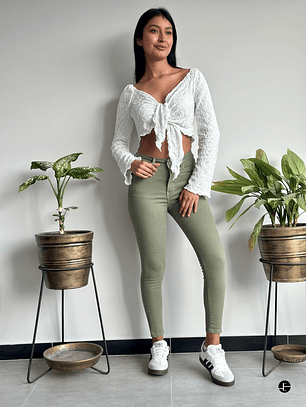 Pantalón Skinny - Verde Olivo