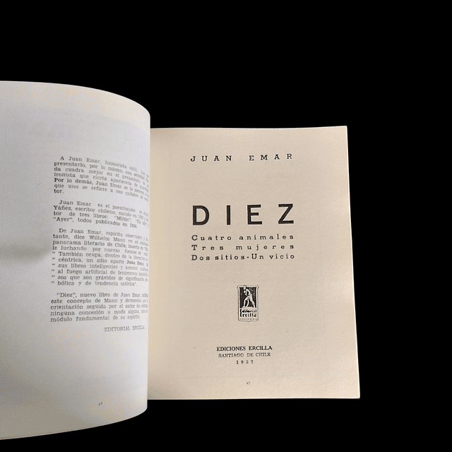 Diez x 10: Tributo Artístico a Juan Emar. Juan Carlos Edwards Gestor y editor. 