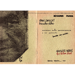 NICANOR PARRA | OBRAS COMPLETAS DE UN ESCLAVO CHILENO  | GRÁFICA MARGINAL