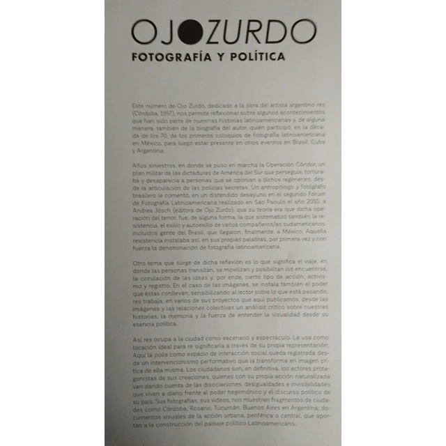 Revista Ojo Zurdo Fotografía y Política | Nº3 Julio 2018