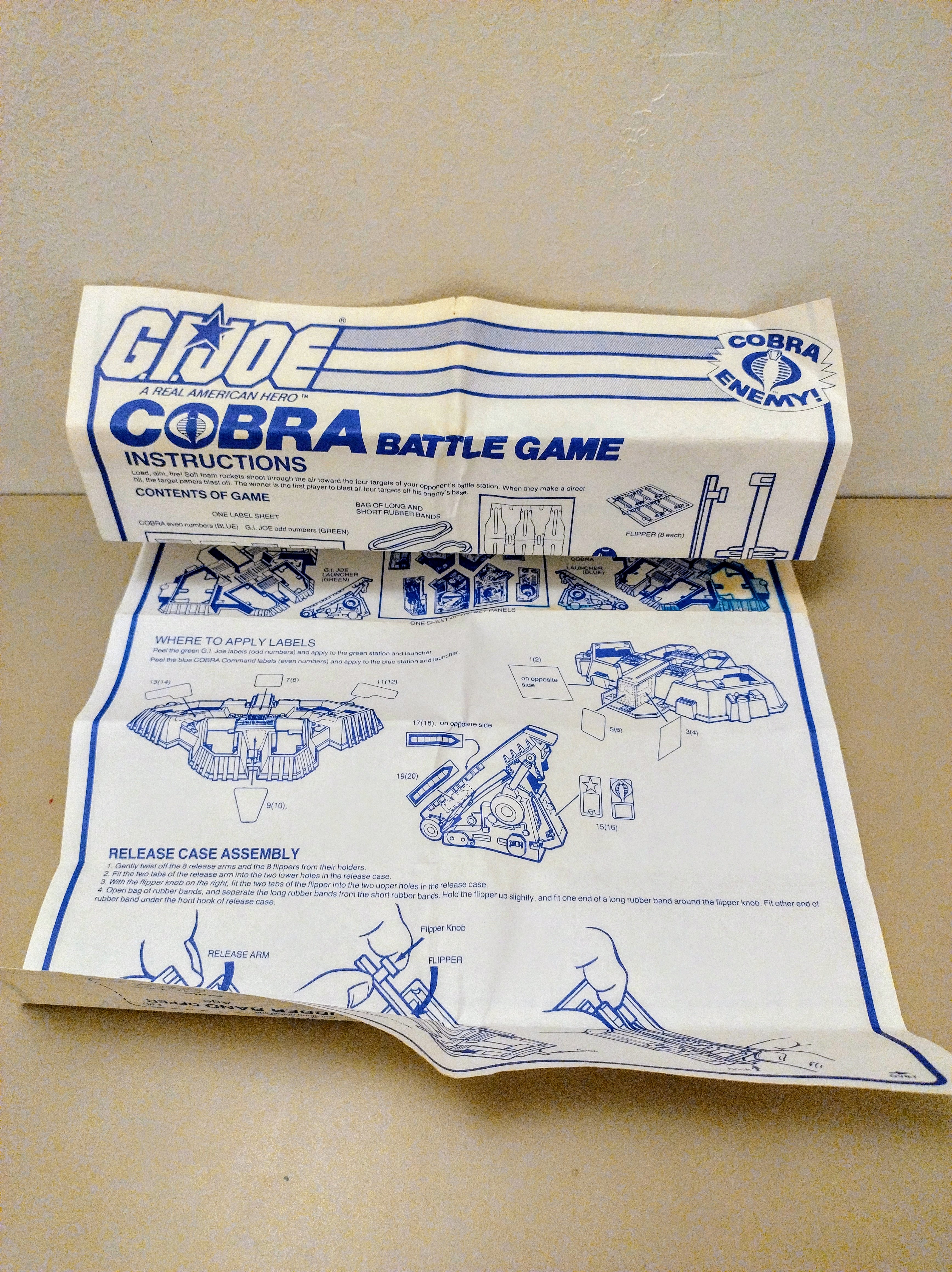 INSTRUCCIONES COBRA BATTLE GAME