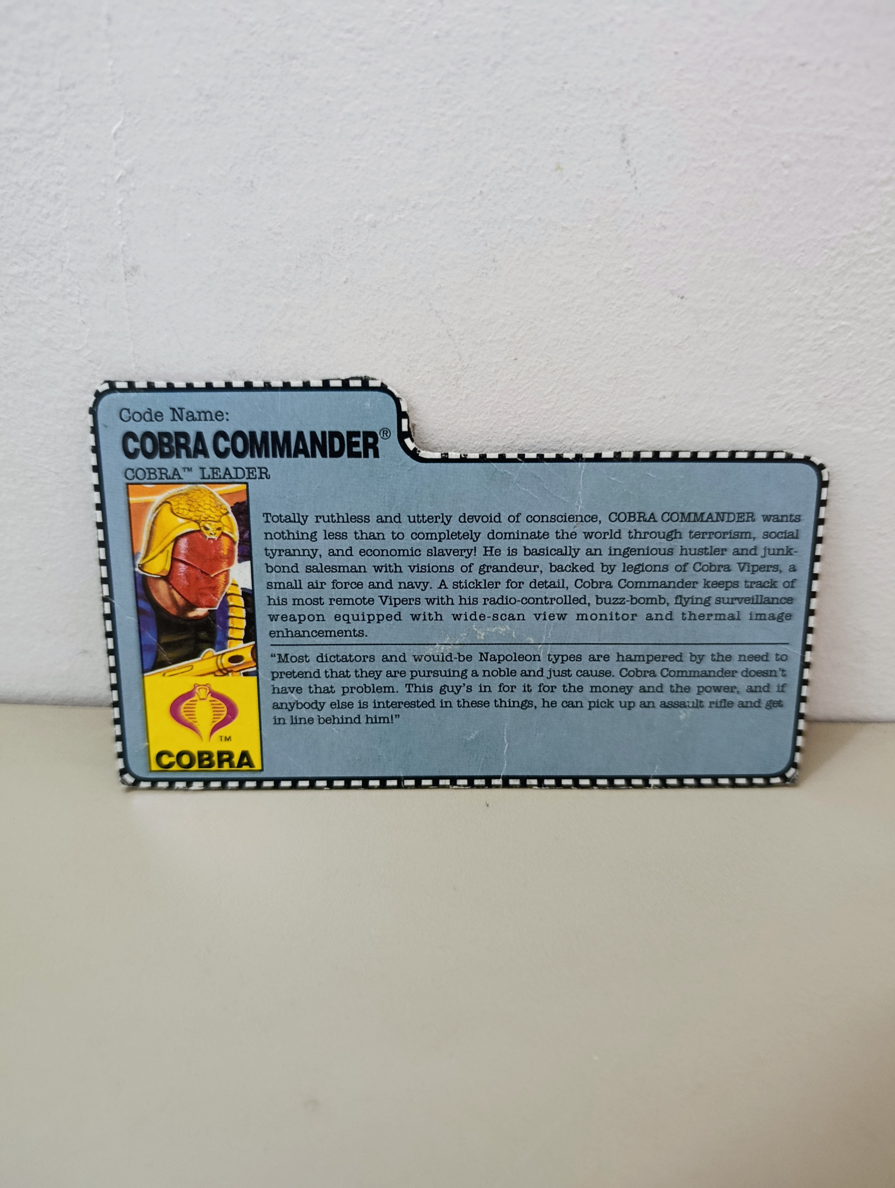 FILECARD COBRA COMMANDER