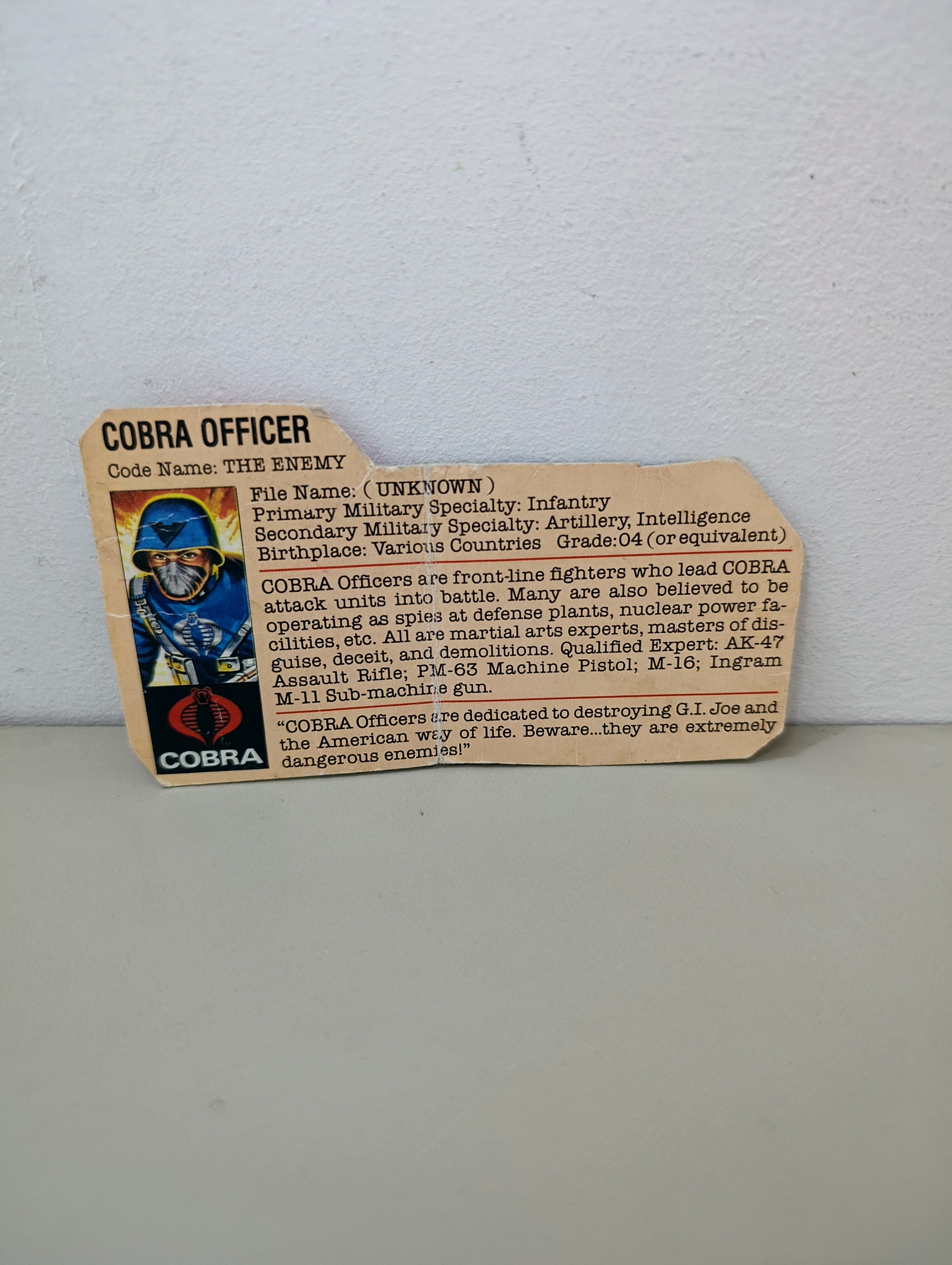 FILECARD COBRA OFFICER