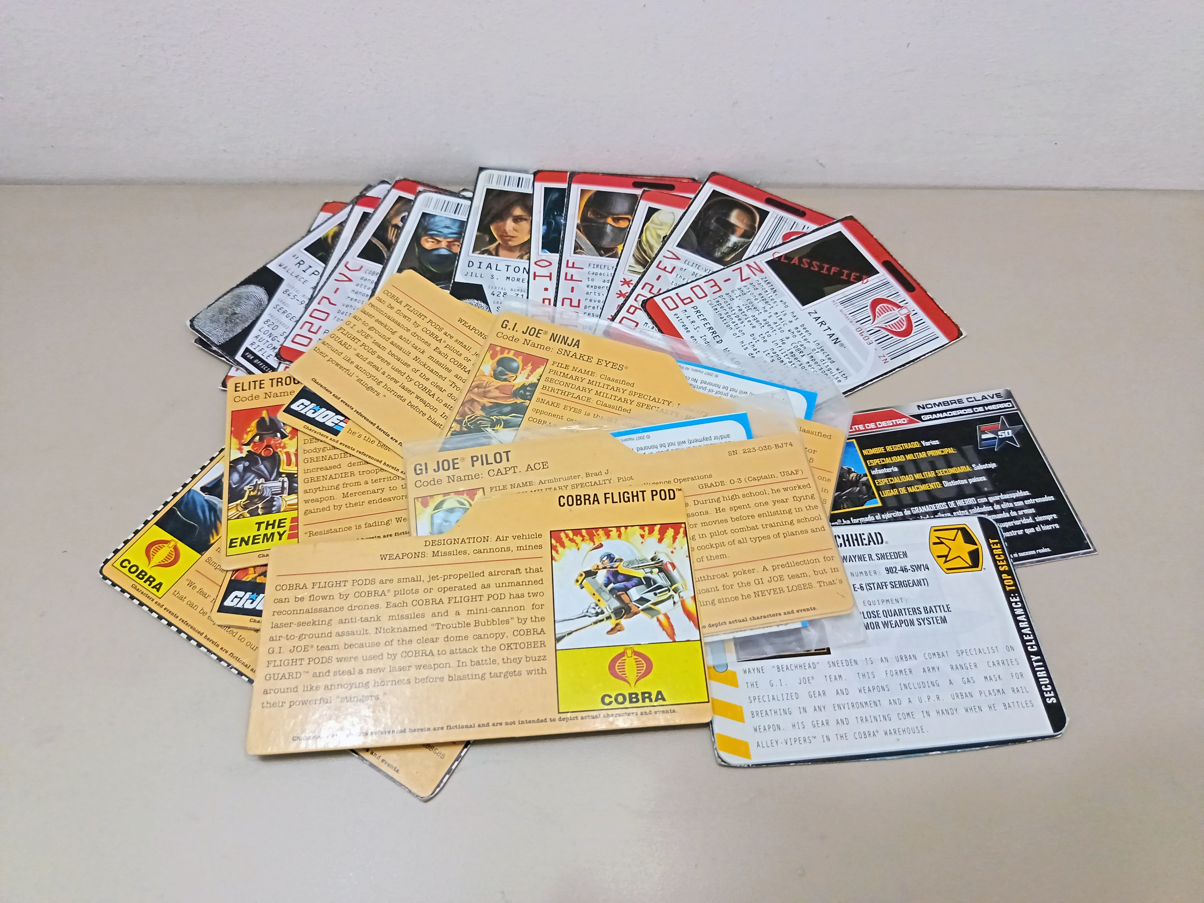 LOTE FILECARD GI JOE