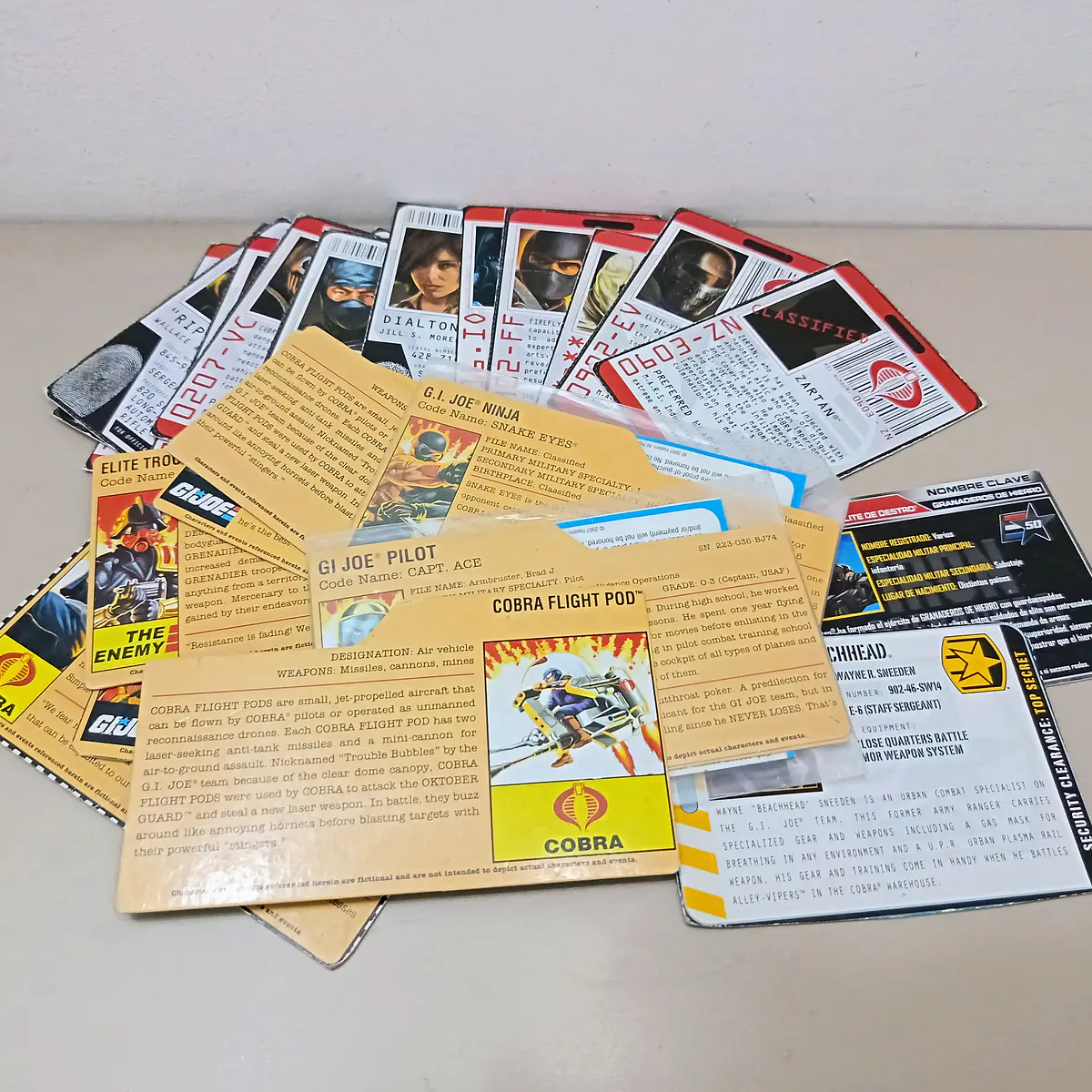 LOTE FILECARD GI JOE