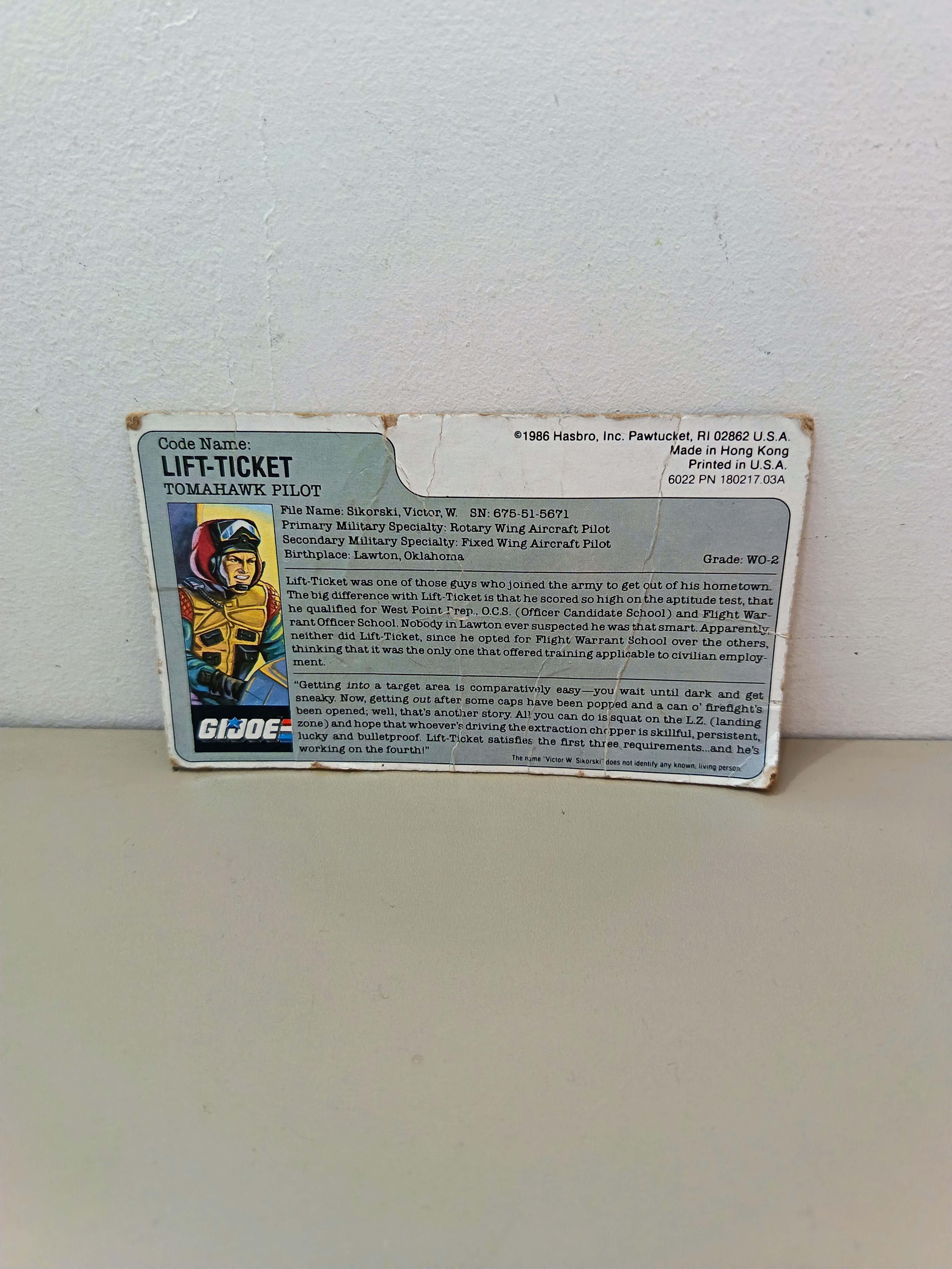 FILECARD LIFT TICKET