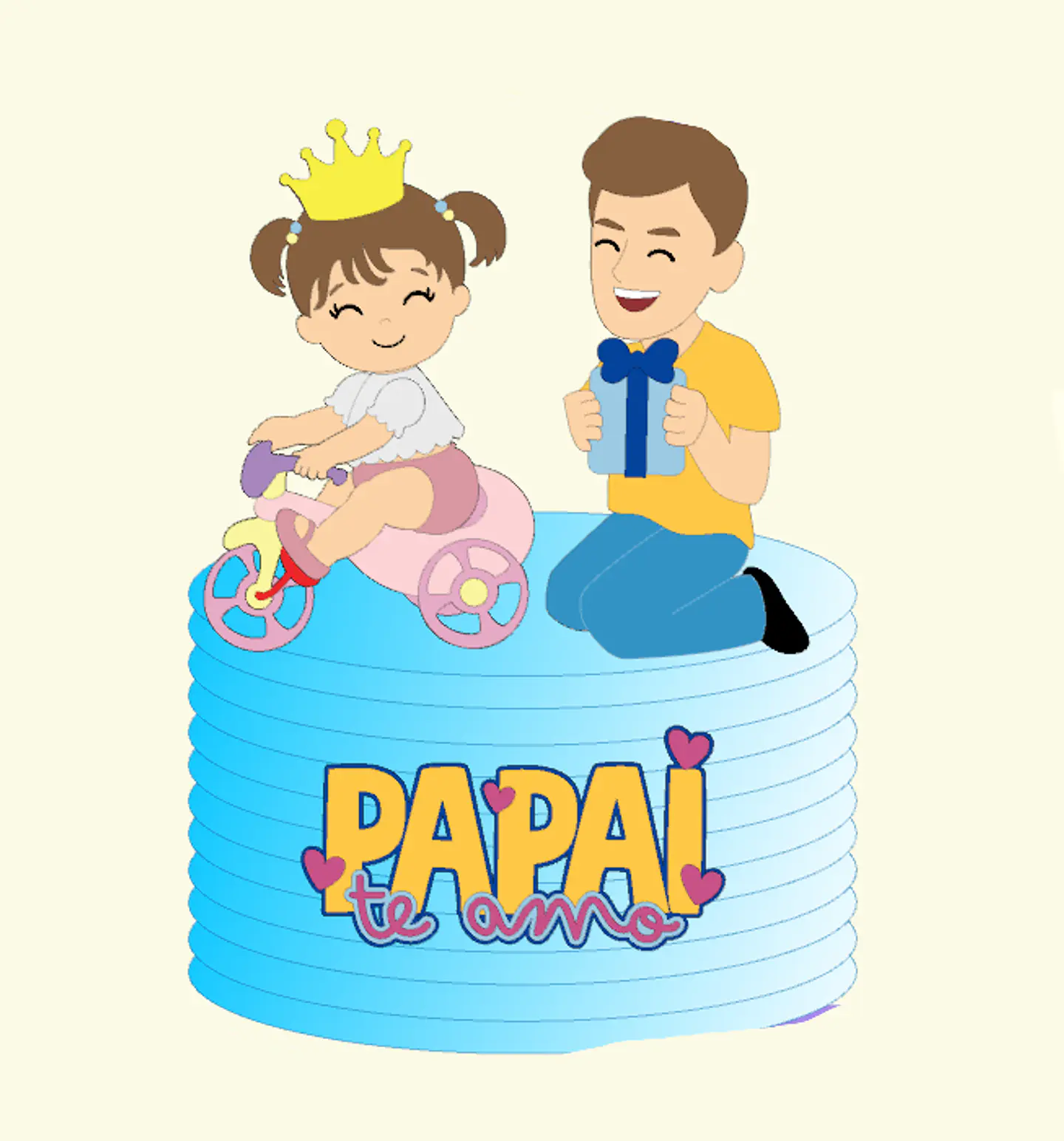 Arquivo Dia dos Pais Topo Papai te amo Motinha  1