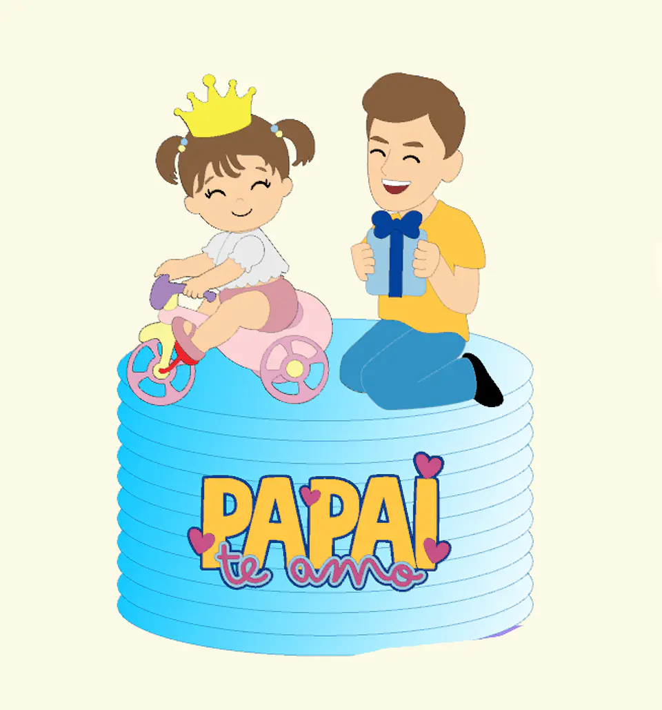 Arquivo Dia dos Pais Topo Papai te amo Motinha  1