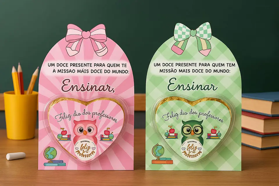 Arquivo Dia dos Professores Card Coração de Acetato 1