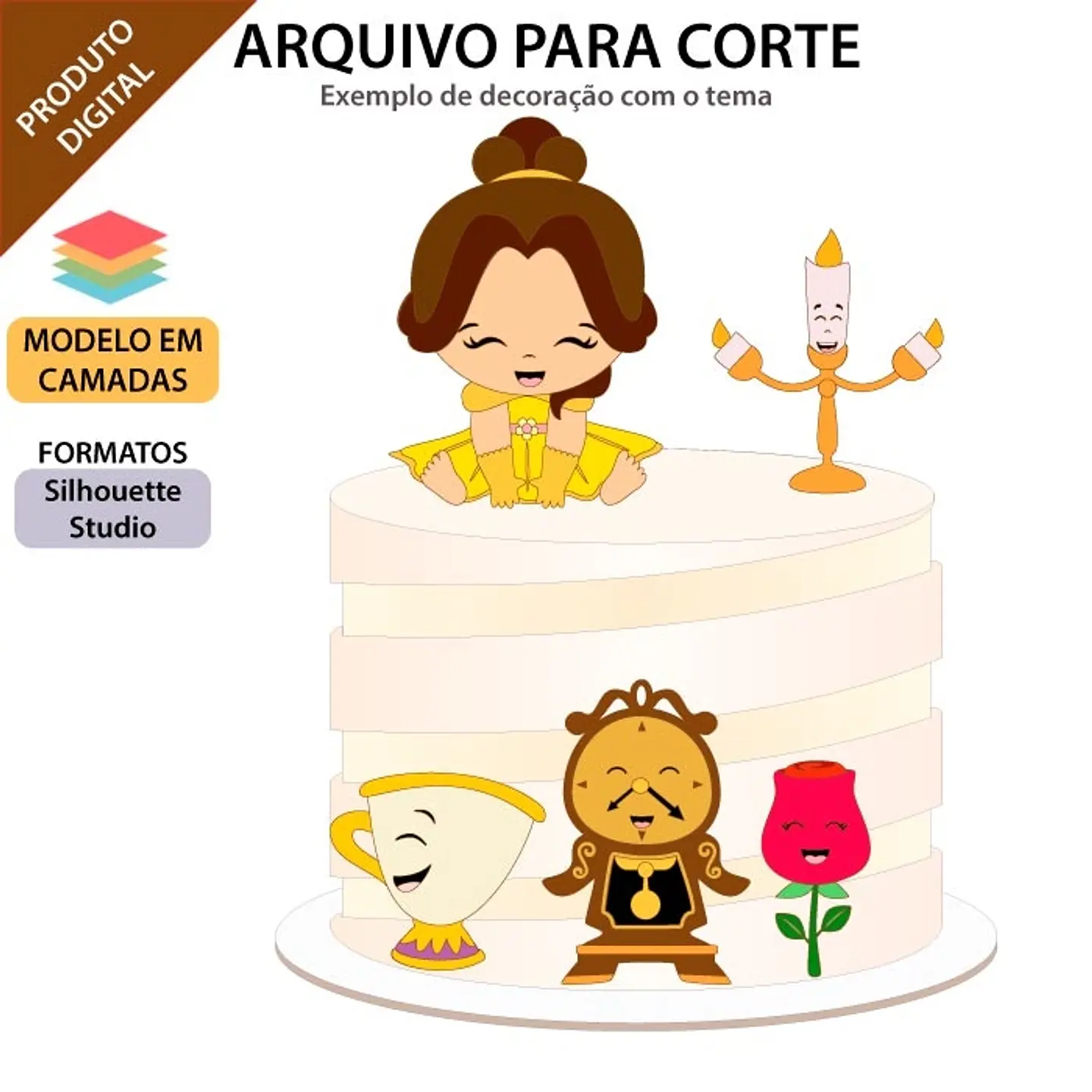 Arquivo Topo de Bolo A Bela e a Fera 1