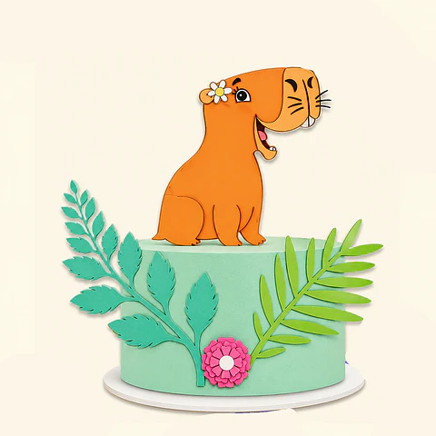 Arquivo Topo de Bolo Animais Capivara cute 