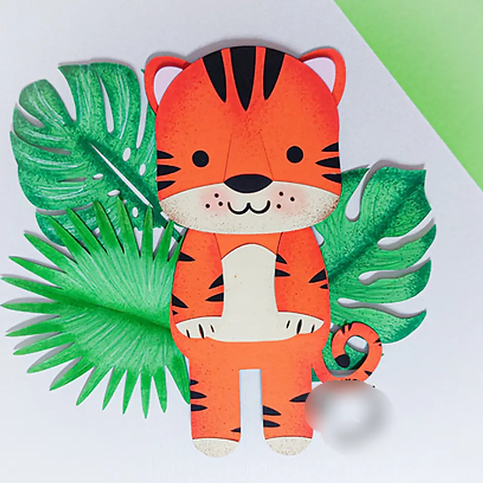 Arquivo Topo de Bolo Animais Tigre  1