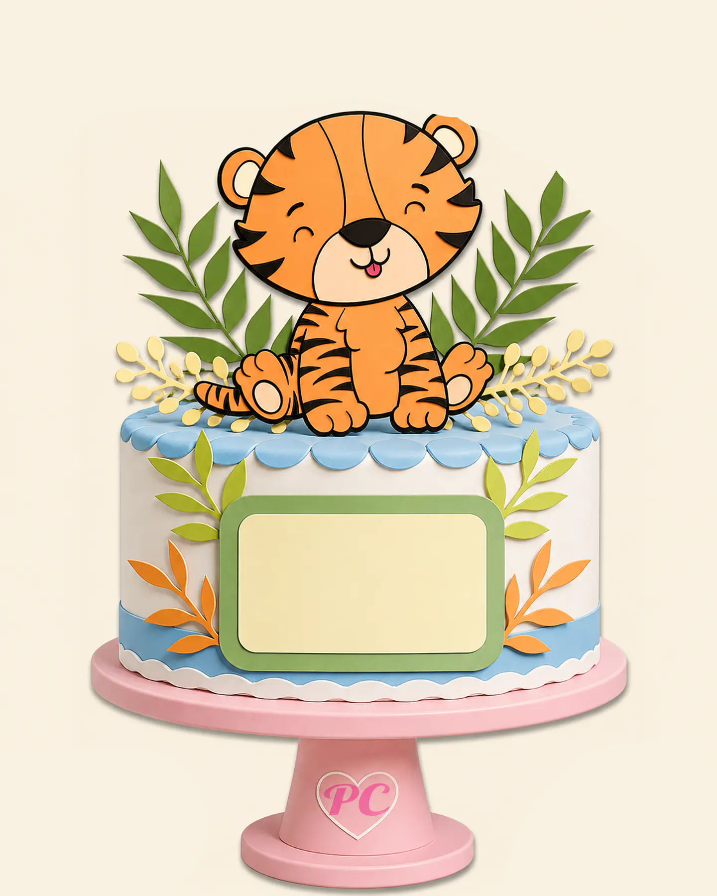 Arquivo Topo de Bolo Animais Tigre 1