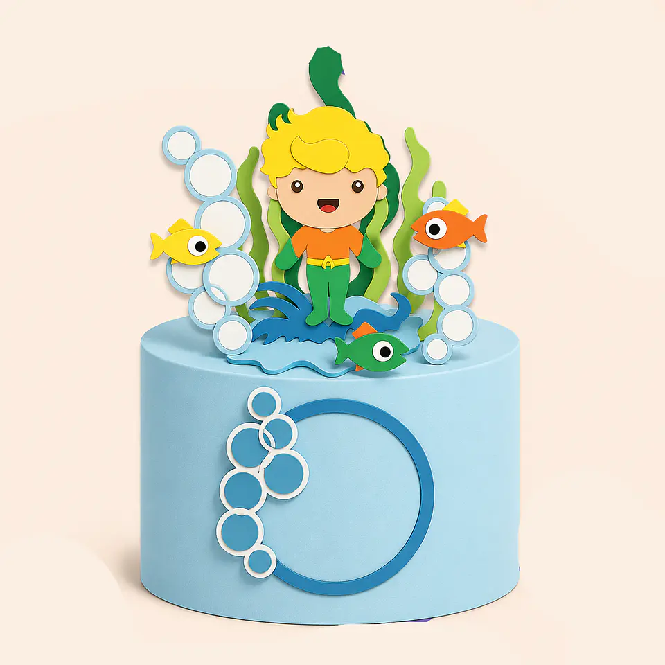 Arquivo Topo de Bolo Aquaman 1