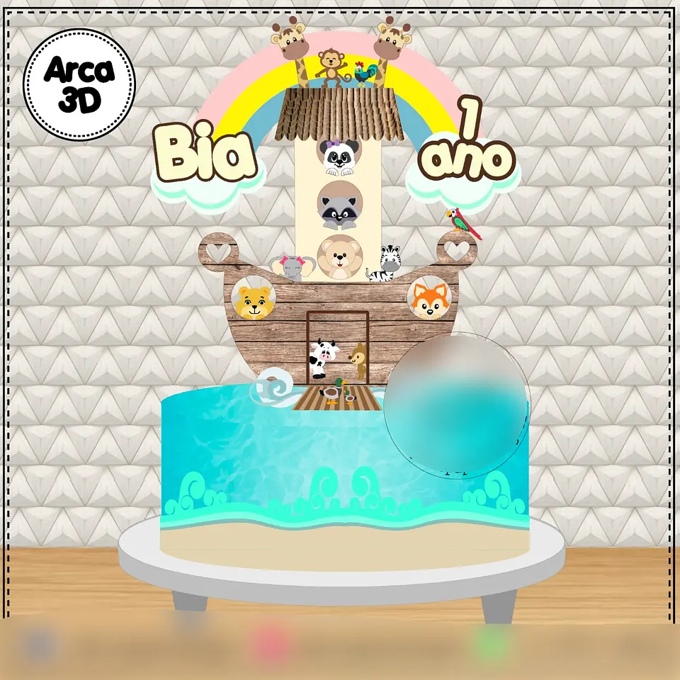 Arquivo Topo de Bolo Arca De Noé 1