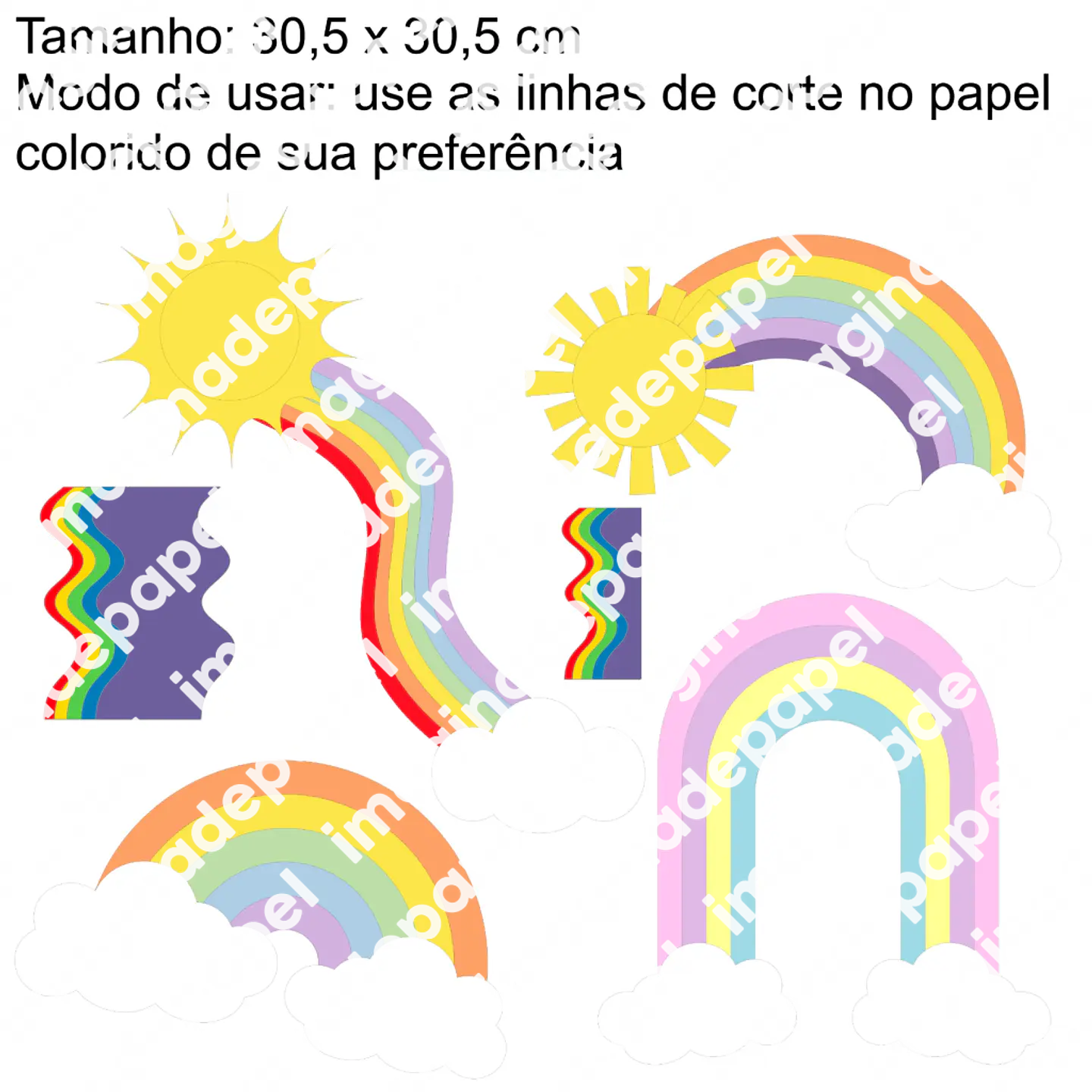 Arquivo Topo de Bolo Arco Íris 1