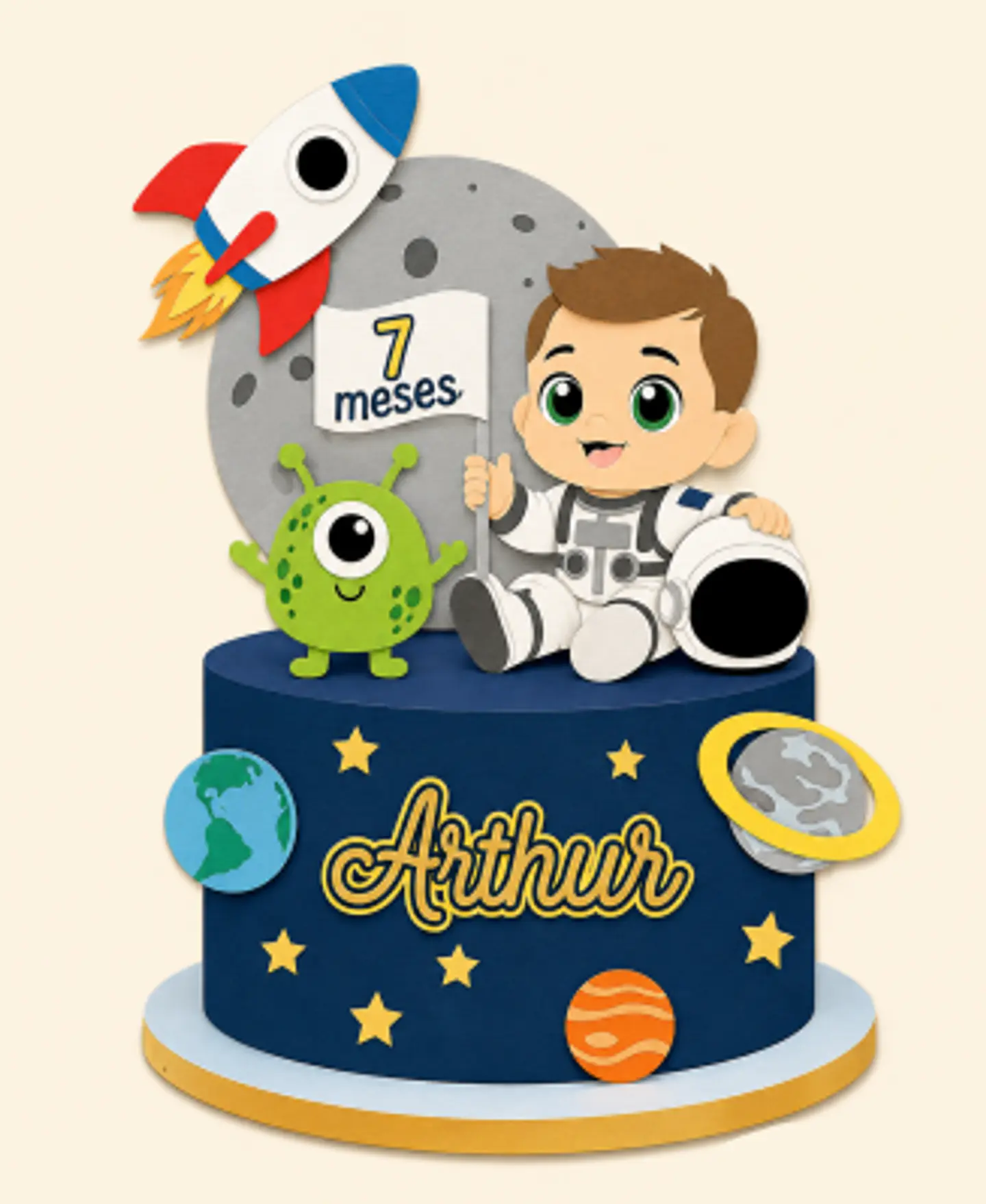 Arquivo Topo de Bolo Astronauta 1