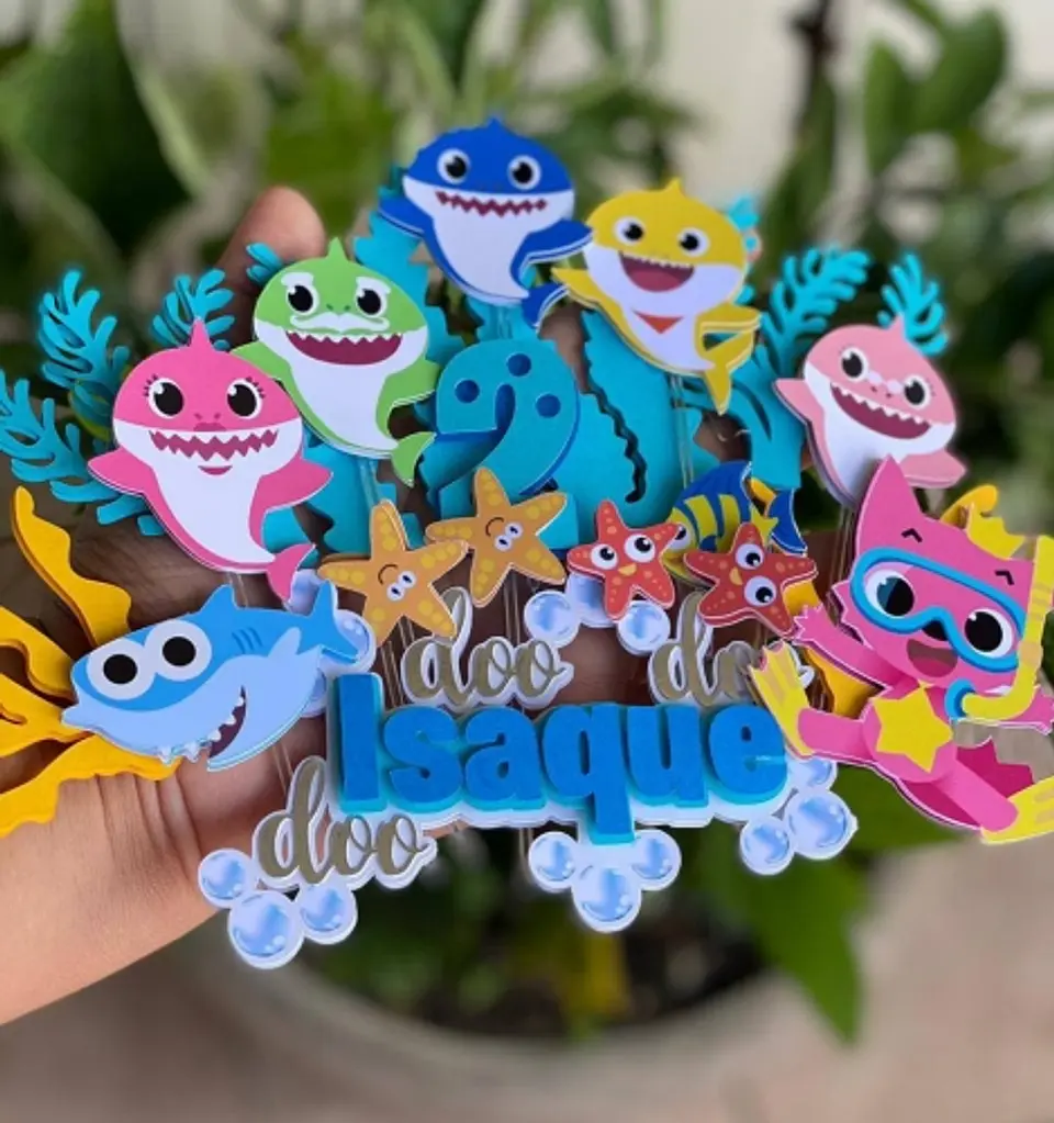 Arquivo Topo de Bolo Baby Shark 1