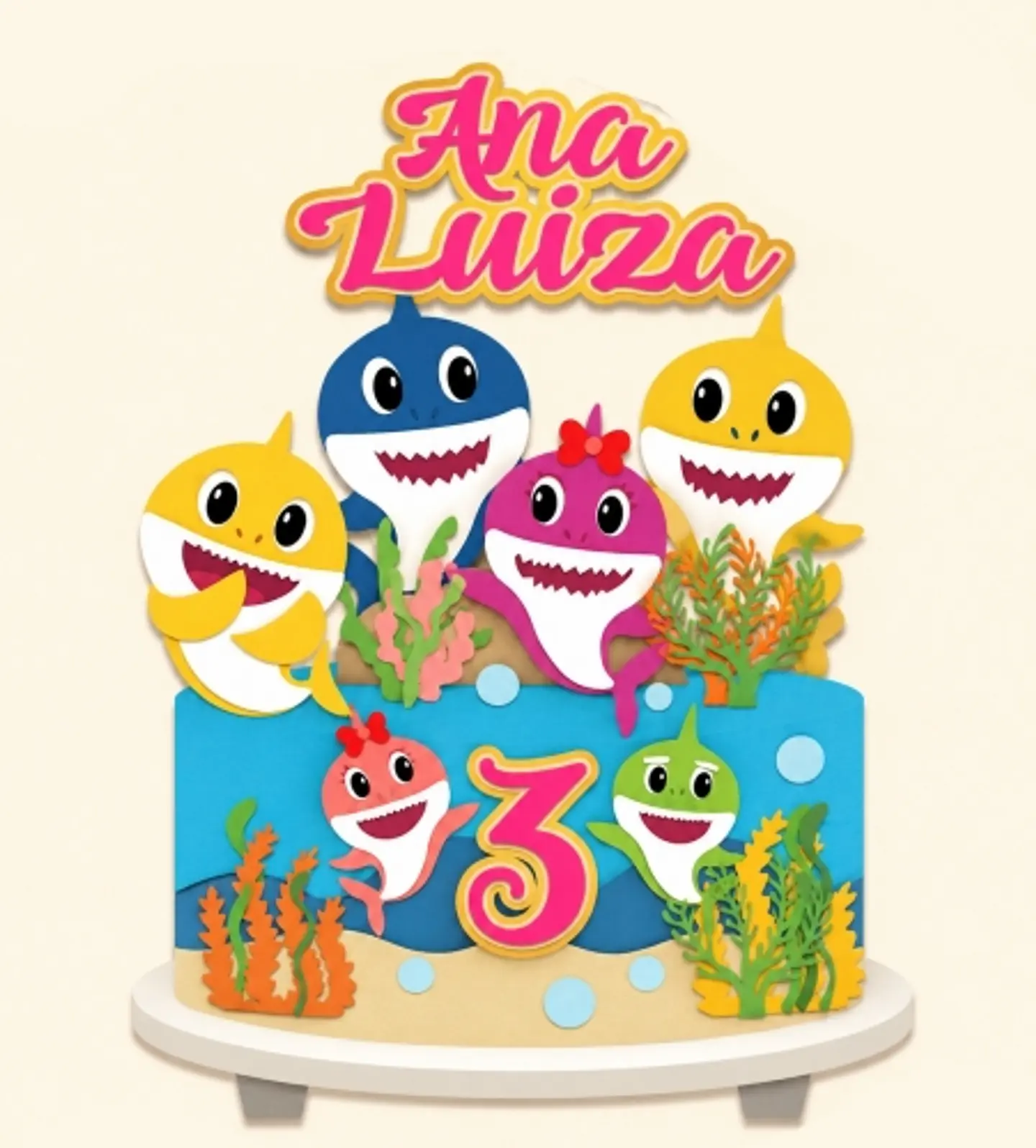Arquivo Topo de Bolo Baby Shark 1