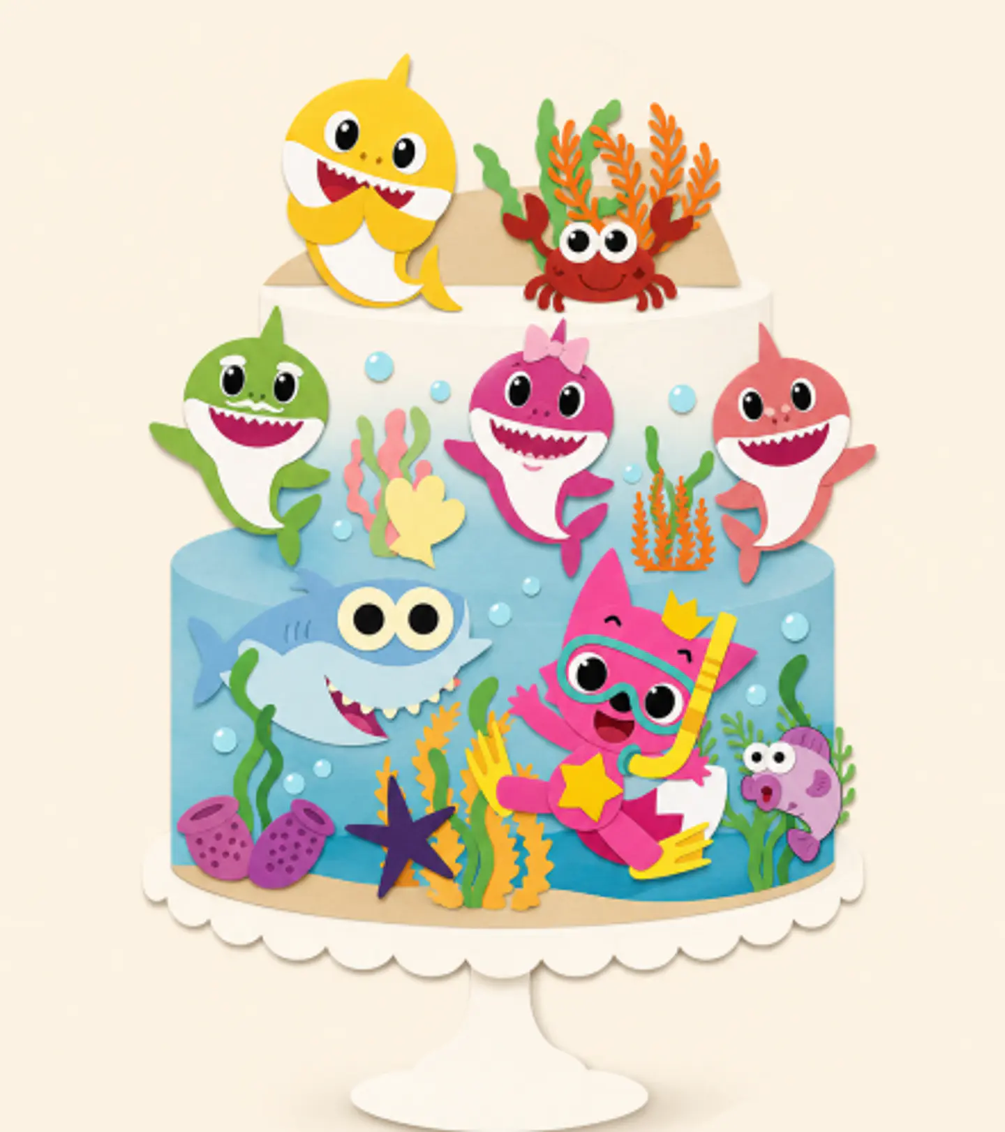 Arquivo Topo de Bolo Baby Shark 1