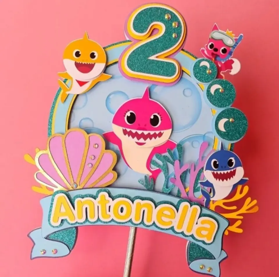 Arquivo Topo de Bolo Baby Shark 1
