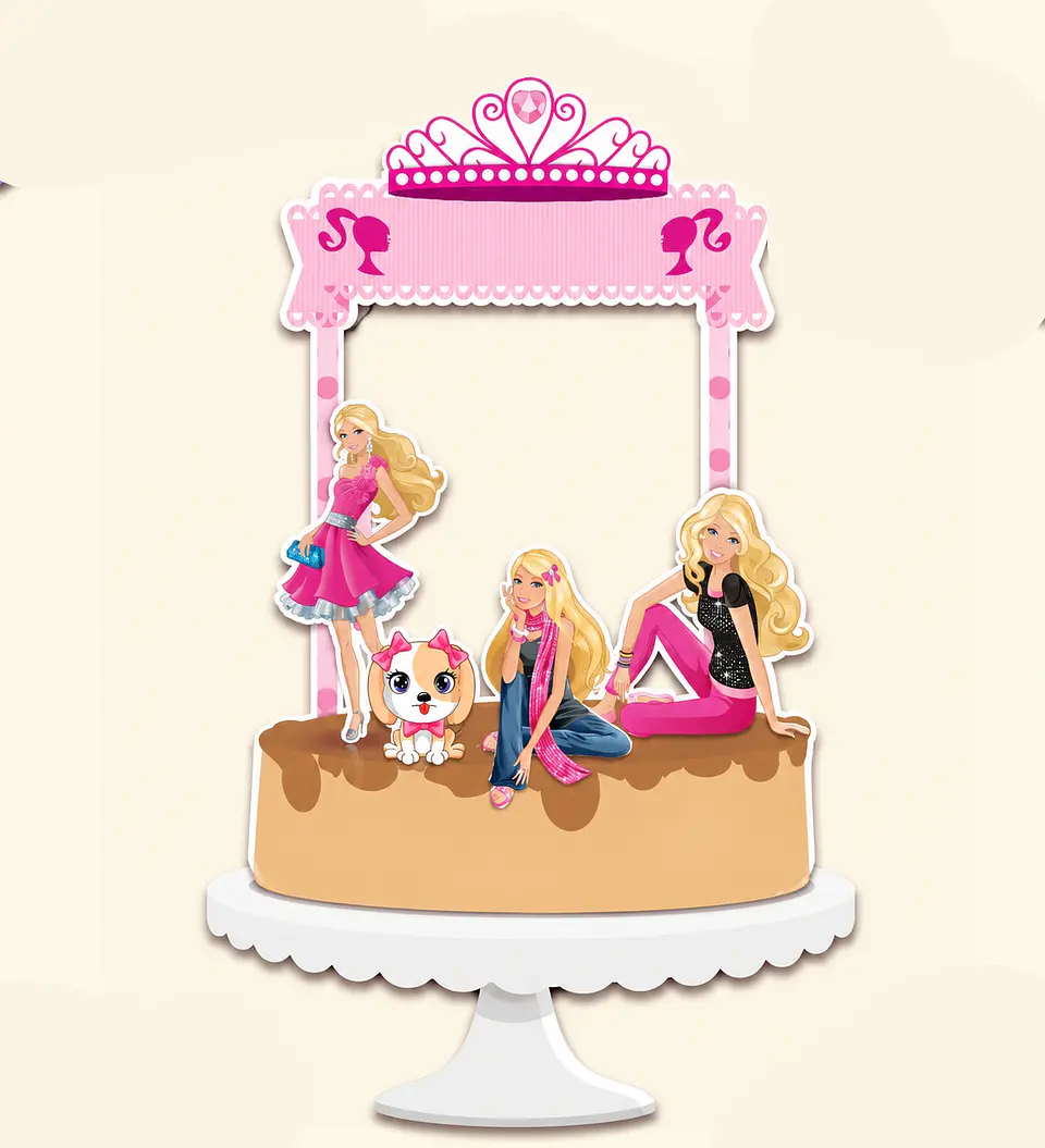Arquivo Topo de Bolo Barbie 1