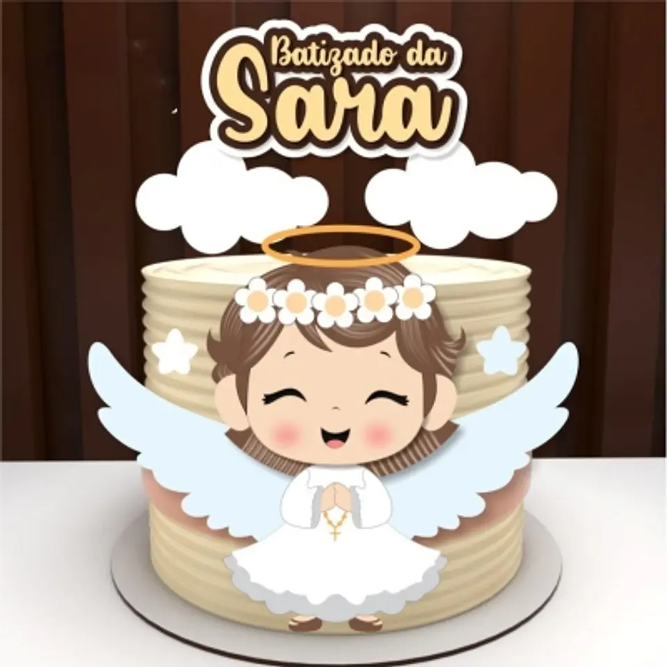 Arquivo Topo de Bolo Batizado Anjinho Menino  1